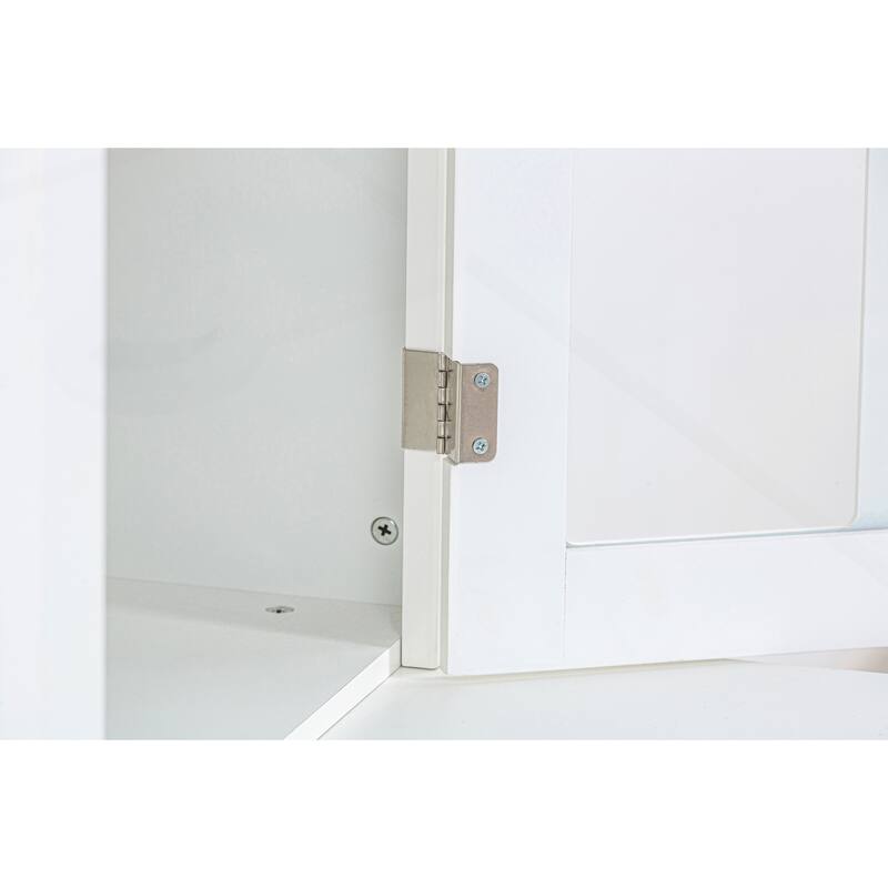 75.25in Tall Display Cabinet with Double Glass Doors