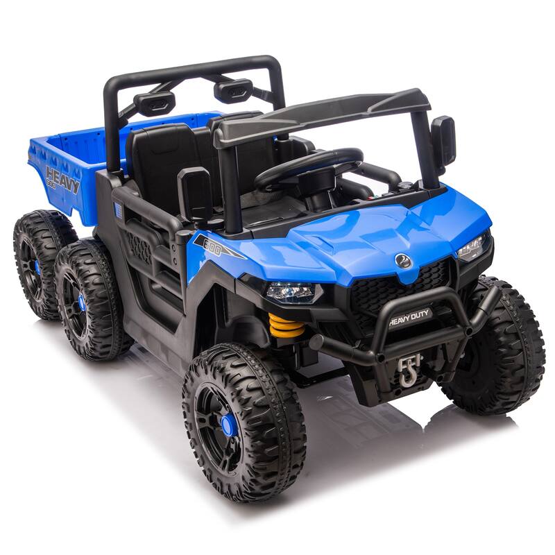24V 440W Kids Ride On Six-wheel Electric Dump Truck W/ PC 2.4G, 4WD, Upgraded anti-collision bar, Six-wheel Suspension