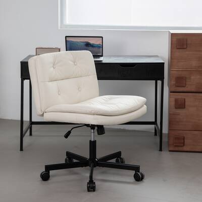 Large Size Swivel Home Office Desk Chair Armless Office Room Chair
