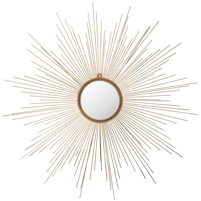 SAFAVIEH Jessika Braided Gold Sunburst 41-inch Decorative Mirror - 41" x 41" x 0.8" - 41Wx41Dx1H