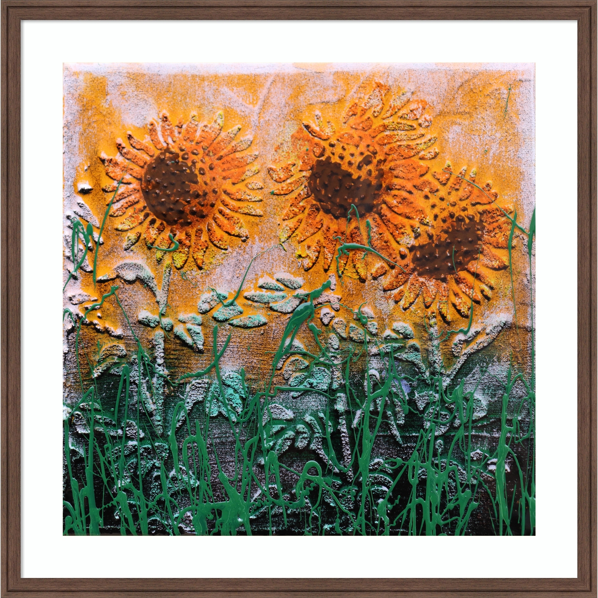 subflowers by Donatella Marraoni Wood Framed Wall Art Print