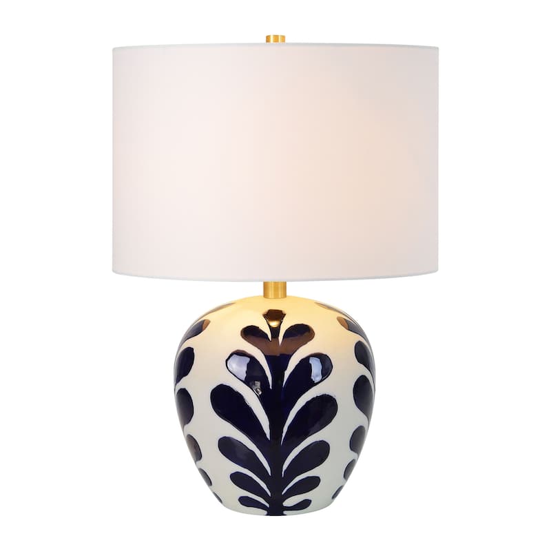 Renwil Darina 19.25" Length Table Lamp, Off-White and Navy