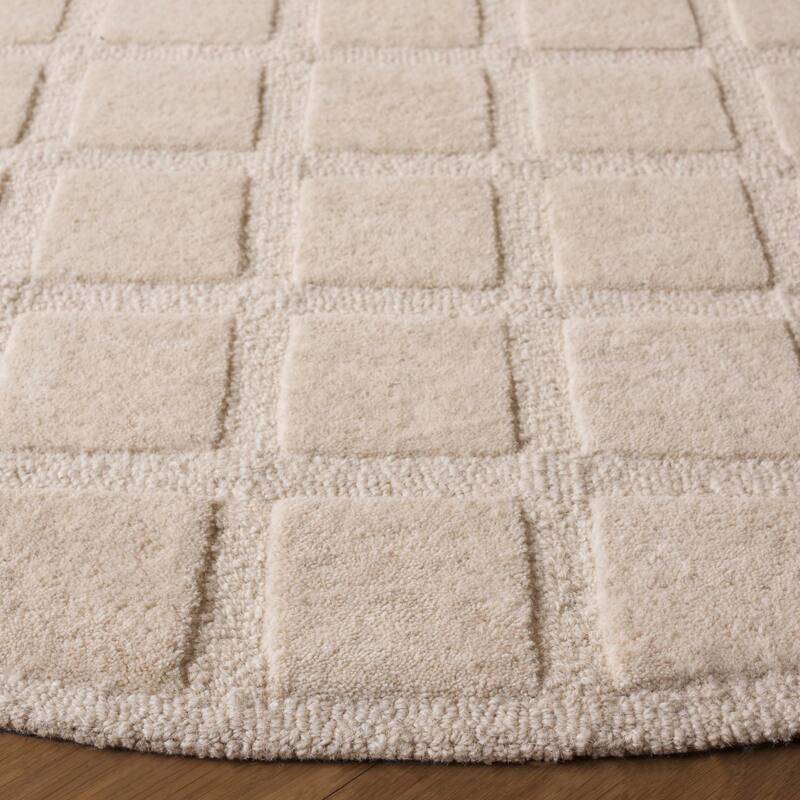 SAFAVIEH Handmade Genre Abstract Trellis Mid-Century Modern Wool Rug