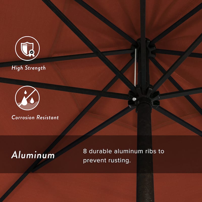 North Bend 7.5 Crank Lift Auto Tilt Patio Umbrella with Outdoor Rated Olefin Fabric by Havenside Home