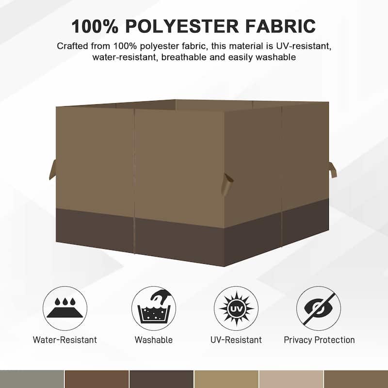 Aoodor Gazebo Curtain Replacement-Universal 4-Panel Sidewalls 10'x12', Curtain Only