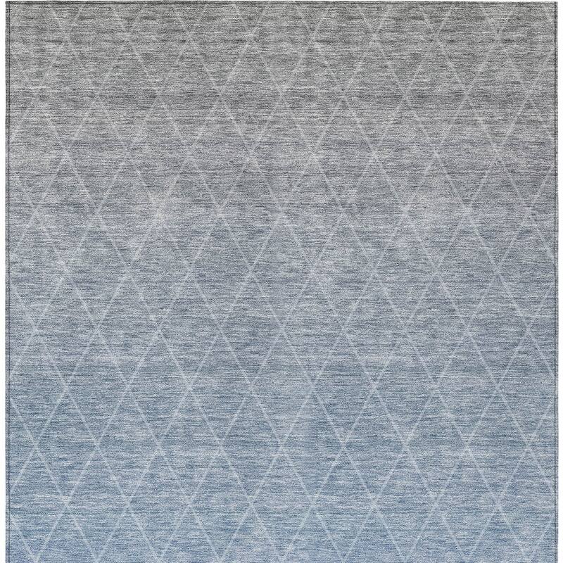 HomeRoots Geometric Transitional Rectangle Outdoor Rug