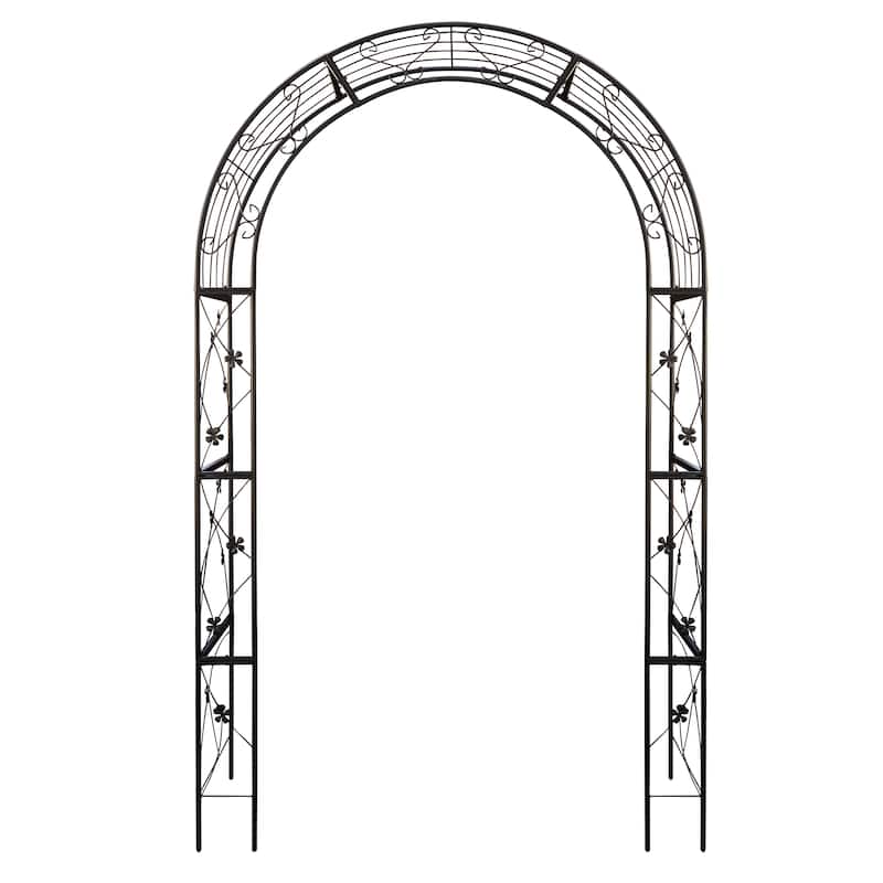 Metal Garden Arch Garden Arbor Trellis Climbing Plants Support Arch Outdoor Arch Wedding Arch Party Events Archway Black