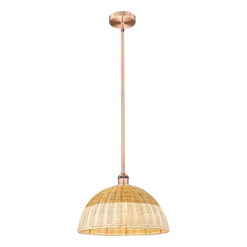 Innovations Lighting Endless Possibilities Edison - Bristol Natural II - 1 Light 16" Stem Hung Mini Pendant - Antique Copper/Natural