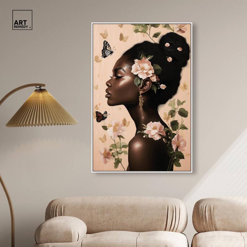 Apricot Whisper Canvas by Art Remedy
