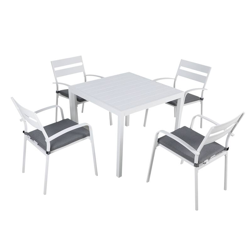 5-Piece Outdoor Aluminum Dining Set