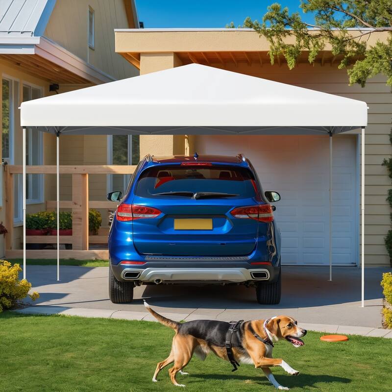 Pop Up Canopy Tent – Outdoor Shade Gazebo with Storage Bag & Sandbags,Easy Setup Canopy for Patio, Camping, Beach