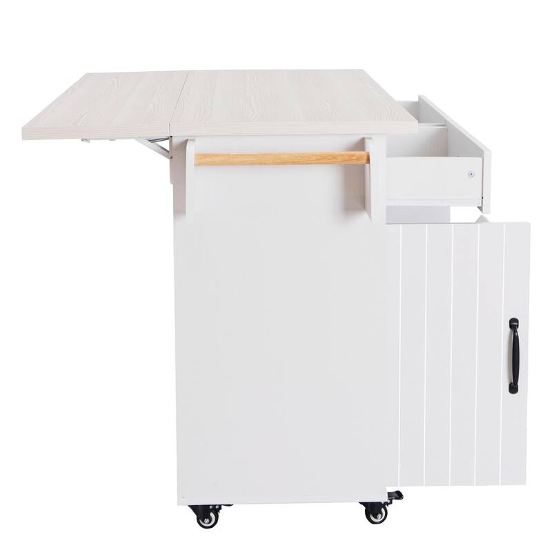 Kitchen Island with Trash Can Storage Cabinet by Harper&Bright Designs