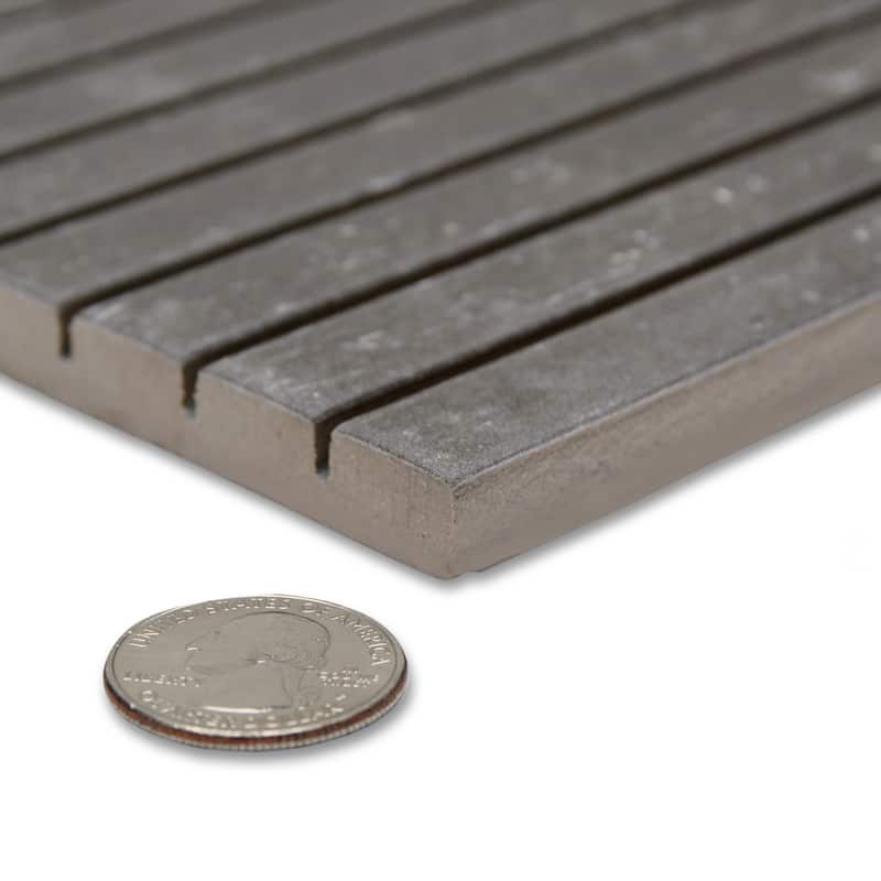 Merola Tile Retro Strata Nero 6-7/8" x 14" Porcelain Floor and Wall Tile - Case (16 Tiles)