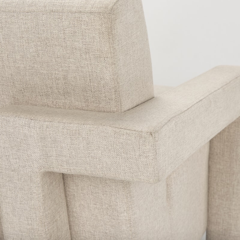 Sovereign Beige Fully Upholstered Accent Chair - 28.2"W x 34.7"D x 29.5"H