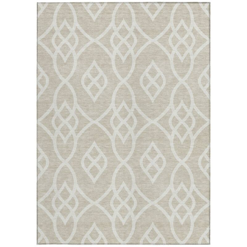 HomeRoots Trellis Transitional Rectangle Outdoor Rug