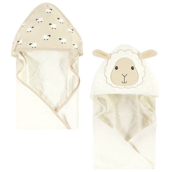 slide 1 of 1, Hudson Baby Cotton Animal Face Hooded Towel, Sheep, One Size - Sheep - One Size One Size - Sheep