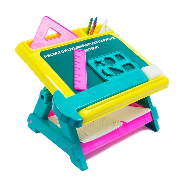 Design and Doodle 15-Piece Creativity Center Tabletop Art Desk - Multi-Color