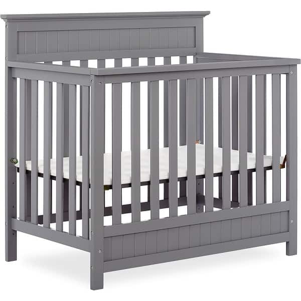 slide 2 of 7, Dream On Harbor 4-in-1 Convertible Mini Crib Steel Grey Steel Grey
