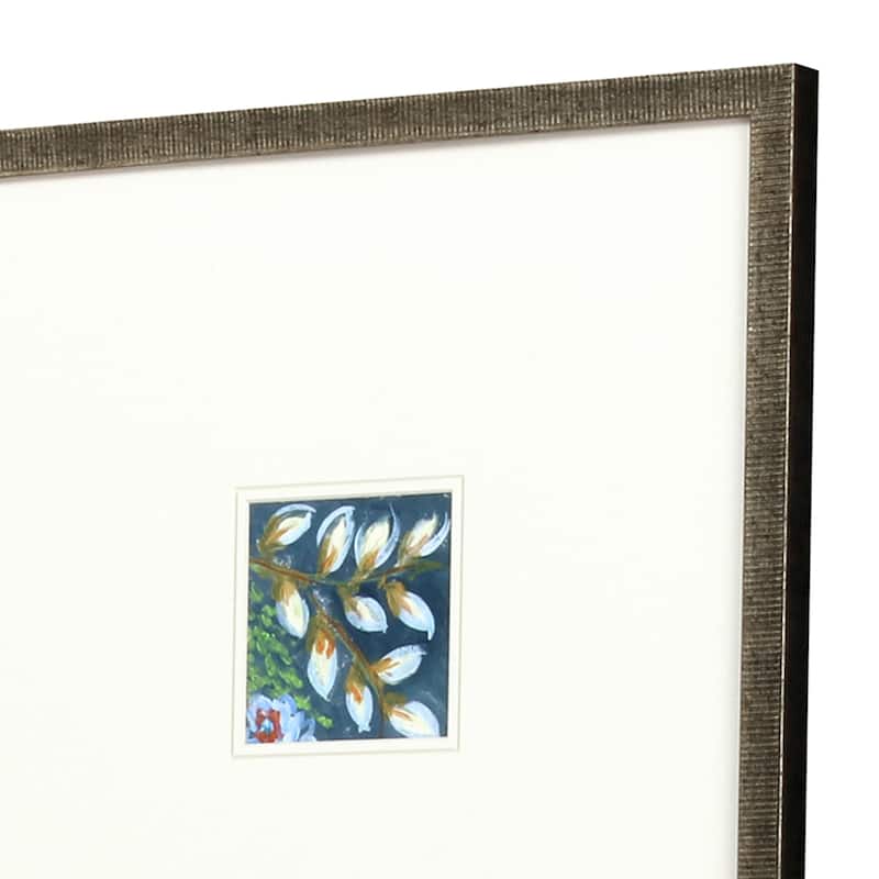Botanica III S/4 Framed Art Exclusive Giclee Under Glass - Blue