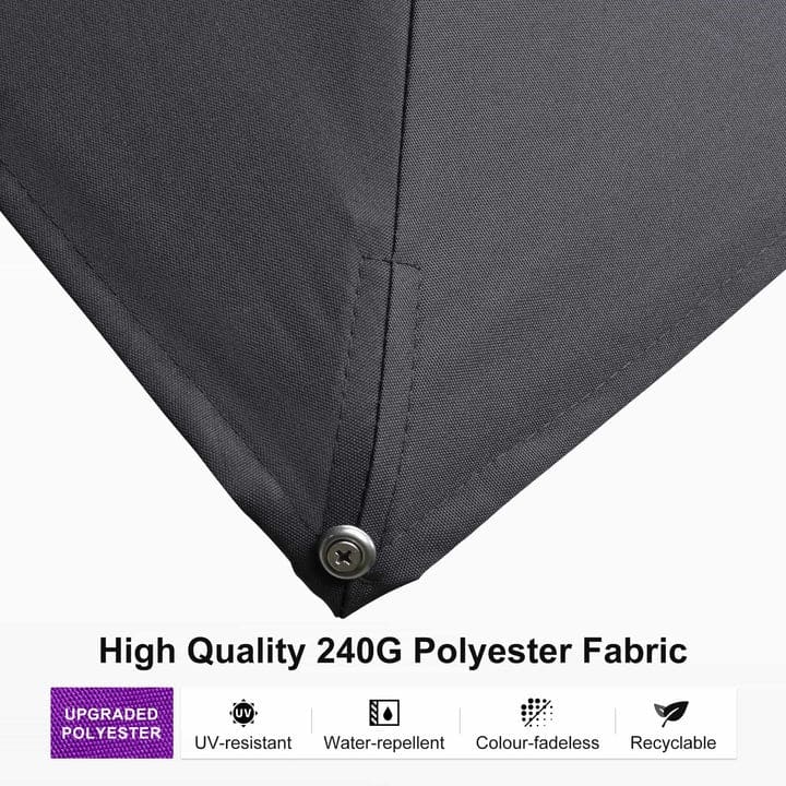 PURPLE LEAF 12ft Wood Grain Premium Patio Cantilever Umbrella