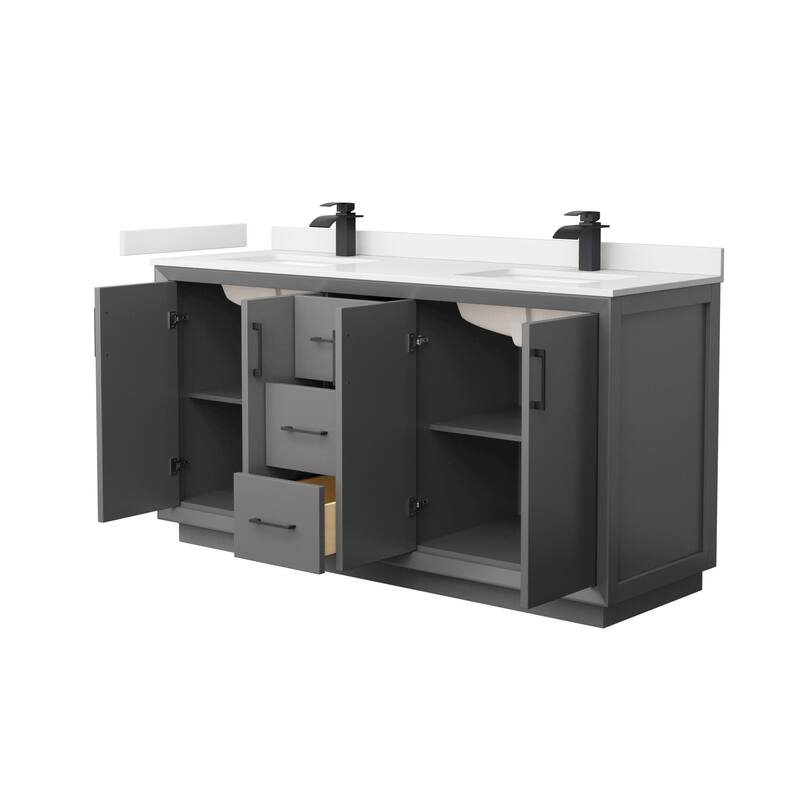 Wyndham Collection WCF414166D-QTZ-UNSMXX Strada 66" Free Standing