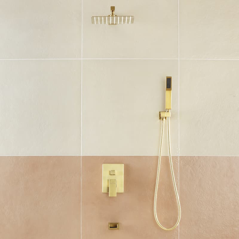3-Function 10/12-In Wall Mounted Shower System with Handheld Shower