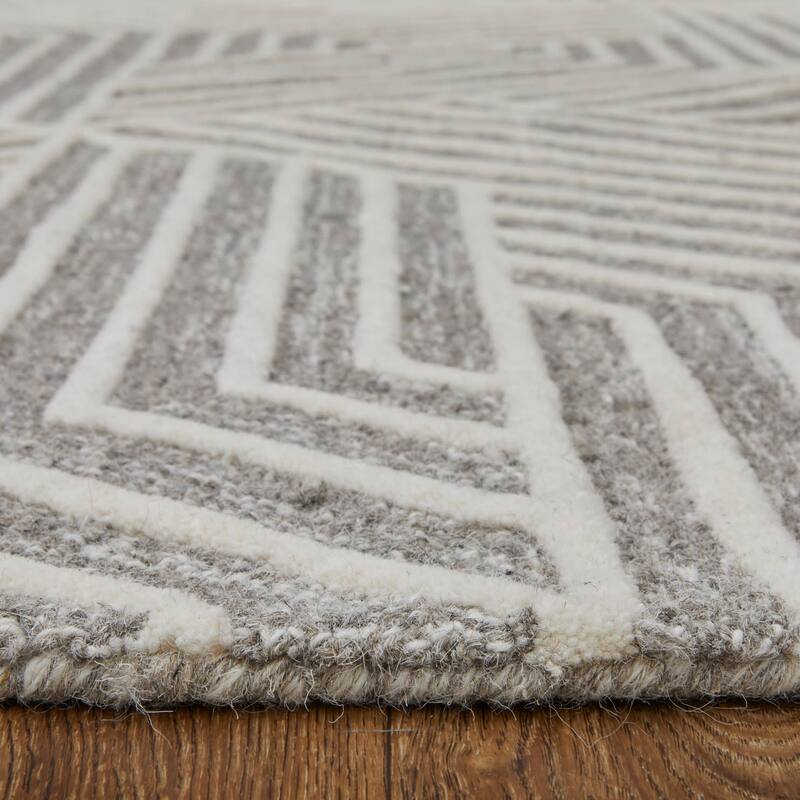 Grand Bazaar Rooney Hand Tufted Geometric Modern Area Rug