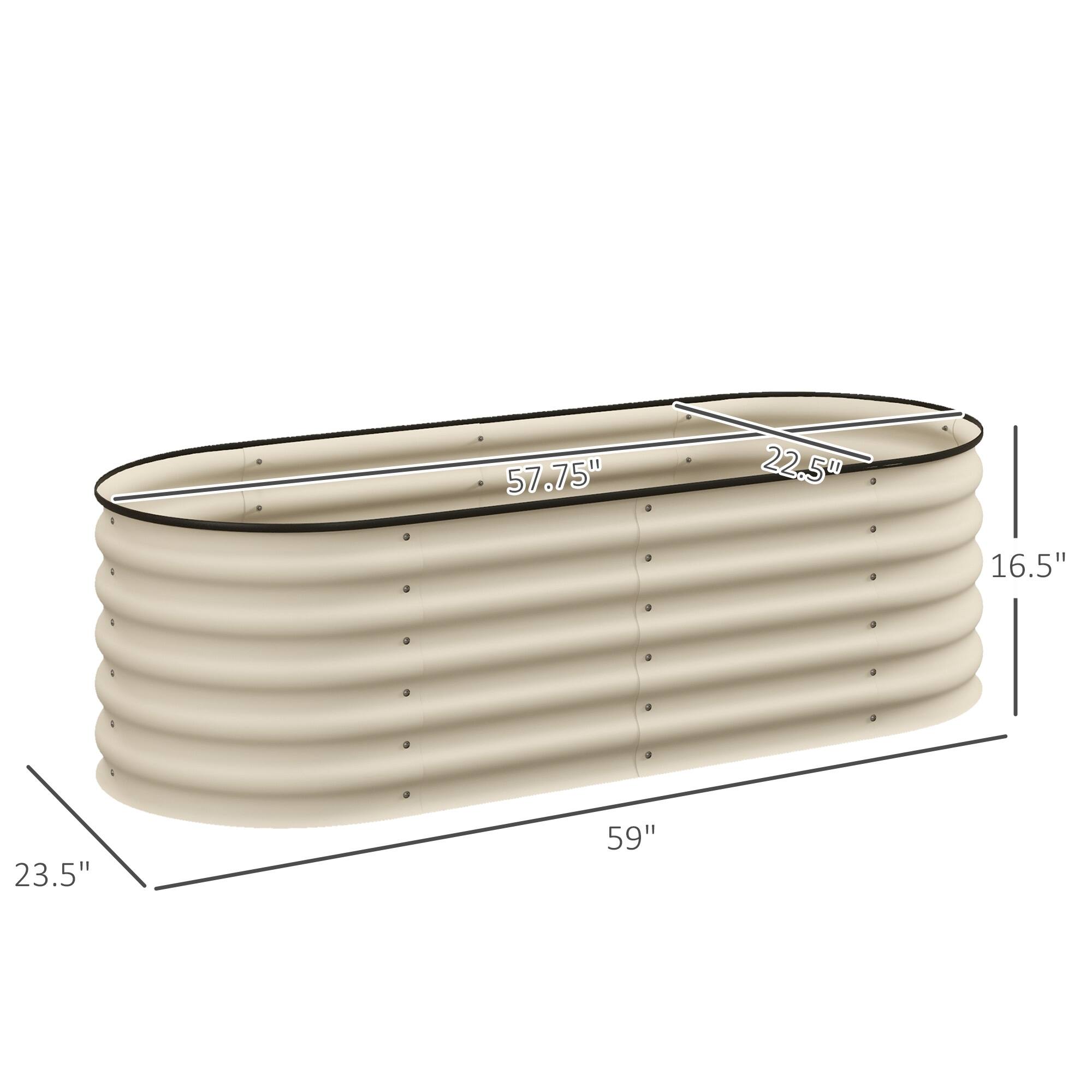 Bottomless Metal Raised Garden Bed Kit w/ Safety Edging Metal Elevated