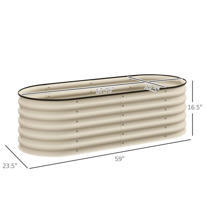 Modern Minimalist Garden Bed with Safety Edging, Easy DIY Stock Tank, for Growing Flowers Herbs Vegetables - 8' x 10'