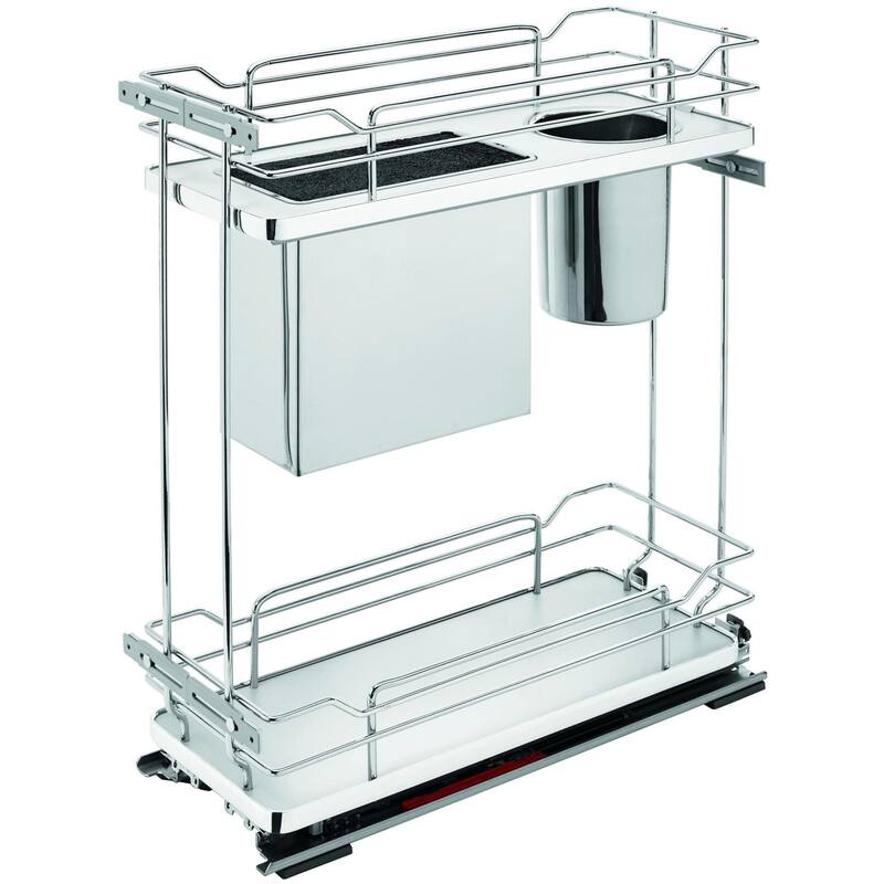 Rev-A-Shelf 5322KB Series 10 Inch Pull Out Two-Tier Cabinet Organizer - Gray