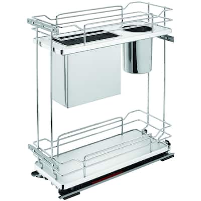 Rev-A-Shelf 5322KB Series 10 Inch Pull Out Two-Tier Cabinet Organizer