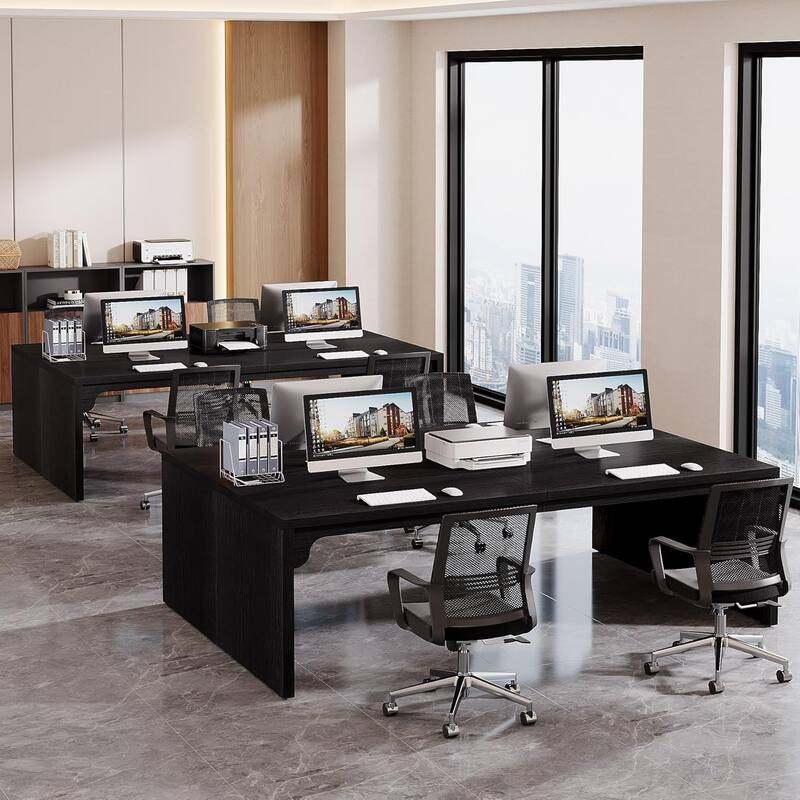 6.5FT Conference Table, Large Rectangle Conference Room Table