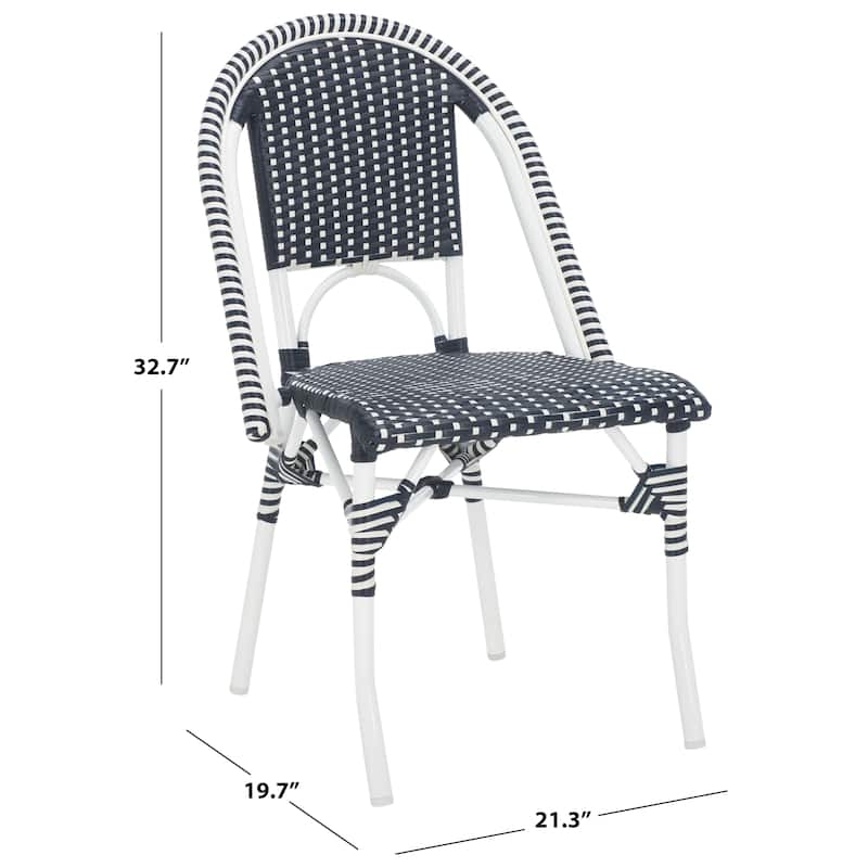 SAFAVIEH Outdoor Patio Furniture Torino Side Chair (Set of 2) - 21"W x 20"D x 33"H