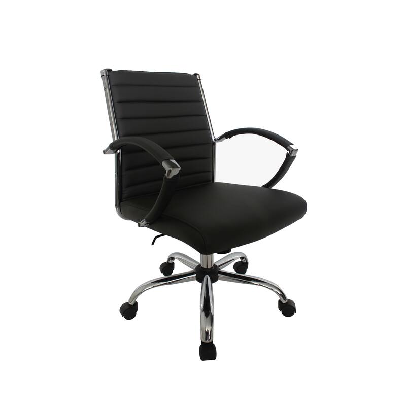 Corrigan Modern Tufted Deep Seat Faux Leather Office Chair by Furniture of America