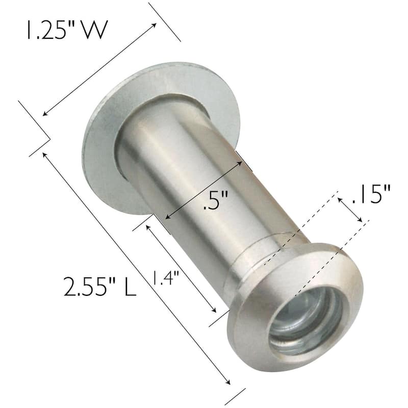 Design House 188870 Adjustable 35-55-Millimeter Door Viewer Peephole -