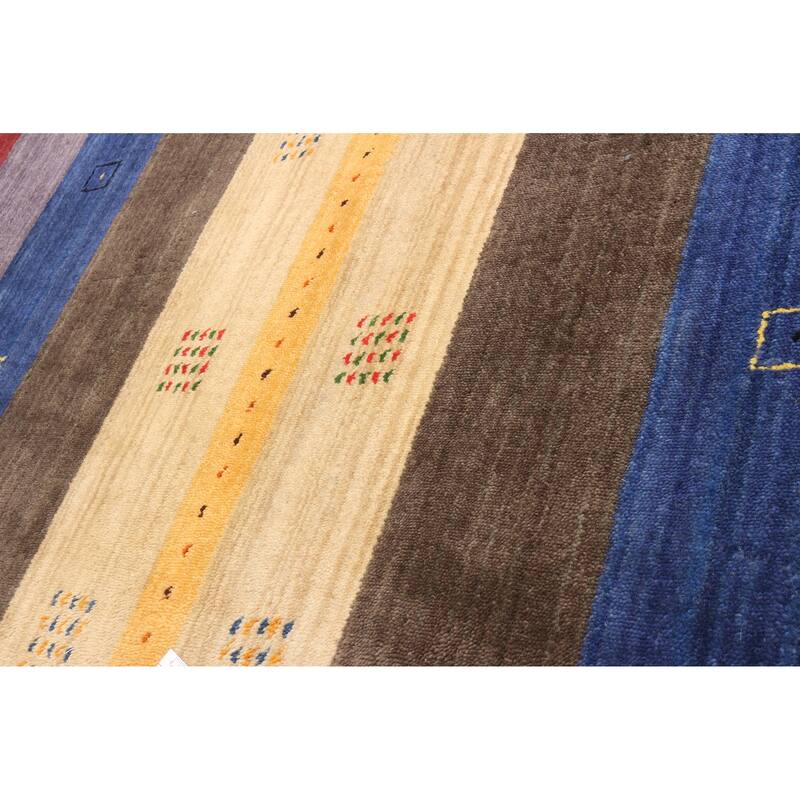 ECARPETGALLERY Hand Loomed Kashkuli Gabbeh Multi Color Wool Rug - 3'0 x 4'9