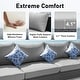 preview thumbnail 8 of 24, 4-Piece Oversized Outdoor Modular Sofa Set, 27.5" Wide Wicker Patio Conversation Set with 4-Inch Thick Cushions