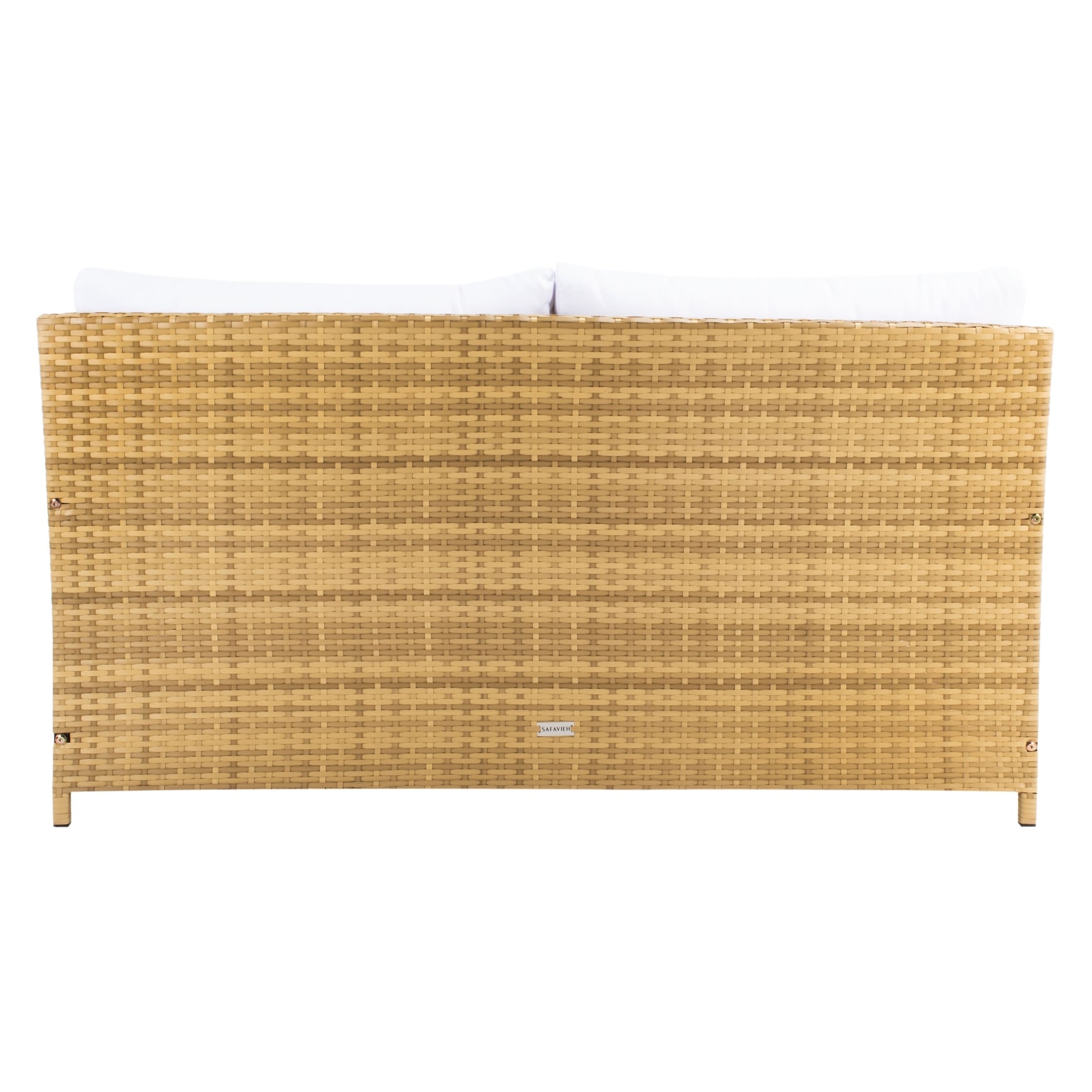 SAFAVIEH Outdoor Cadeo Wicker Daybed with Pillows and Cushions