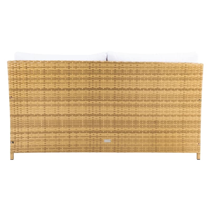 SAFAVIEH Outdoor Taniyah Wicker Daybed with Pillow & Cushions - 53W x 28D x 62H