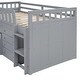 preview thumbnail 38 of 46, L-shaped Space-Saving Twin Loft and Twin Platform Bed Kids Bed with 7 Drawers and Full Guardrails,Ample Storage