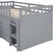 preview thumbnail 6 of 46, L-shaped Space-Saving Twin Loft and Twin Platform Bed with 7 Drawers and Full Guardrail,Loft and Platform Bed
