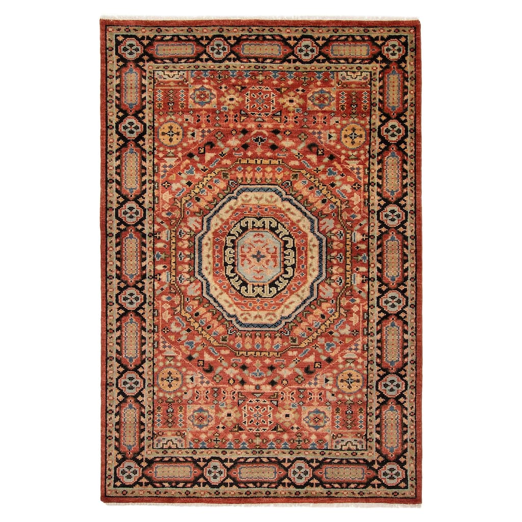 ECARPETGALLERY Hand-knotted Jules Serapi Red Wool Rug - 6'0 x 8'11