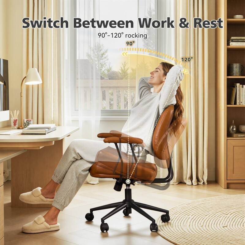 HOOOWOOO Modern Office Chair Adjustable Swivel Task Chair