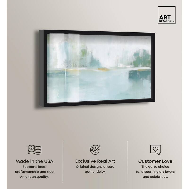 Mirrored Aqua Dream I Shadowbox by Art Remedy