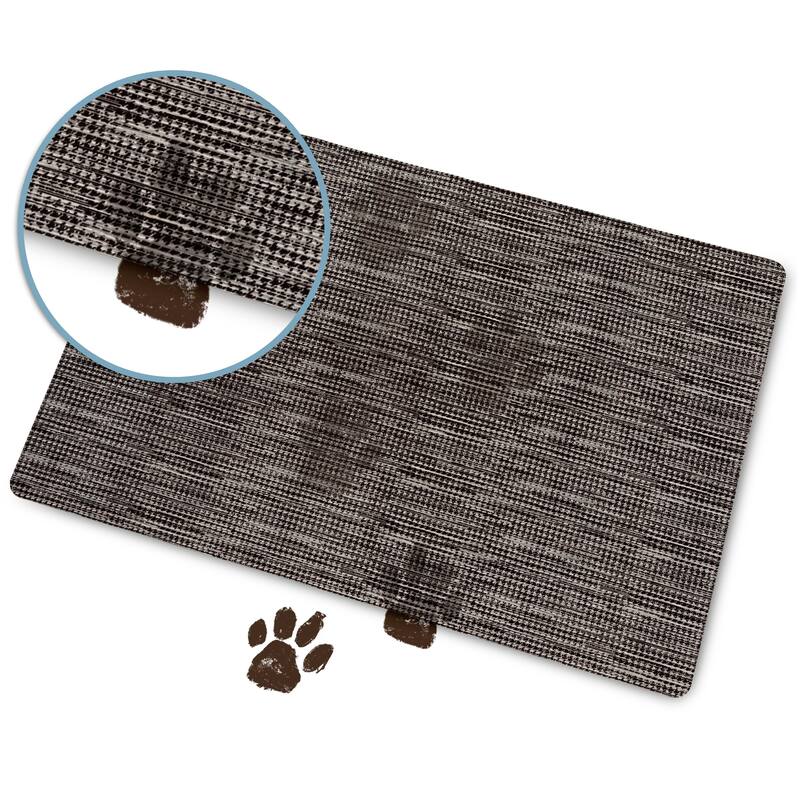 SoHome Smooth Step Houndstooth Machine Washable Utility Mat, 24"x35"