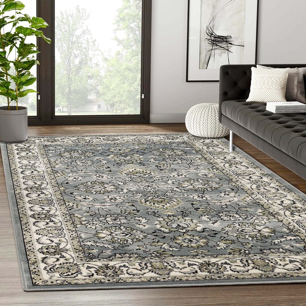 Superior Lille Classic Floral Medallion Indoor Area Rug