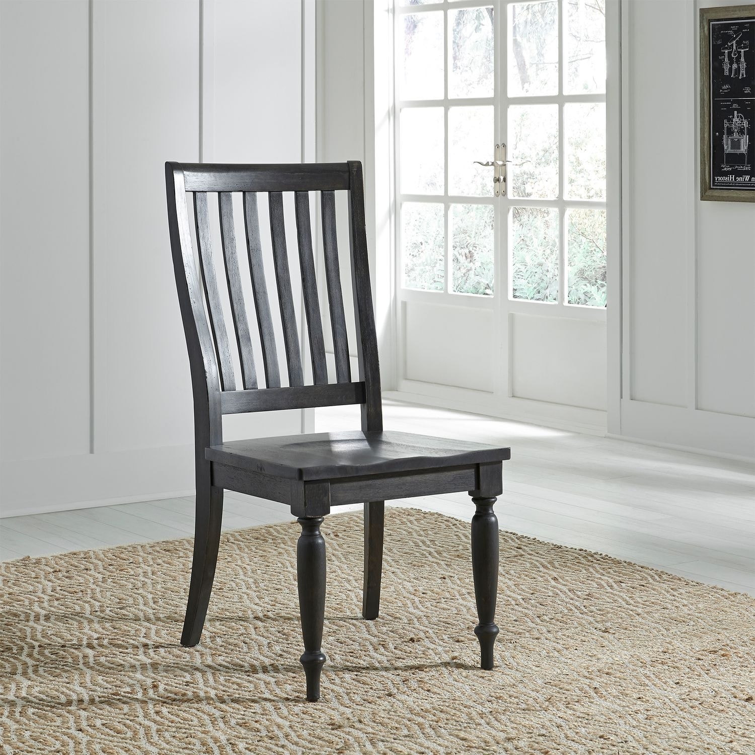 Liberty Furniture Harvest Home Wood Dining Chairs Set of 2 Slat Back Oak