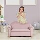 preview thumbnail 1 of 5, Safe and Stylish Kids' Sofas That Prioritize Comfort and Security - 33" L x 16.25" W x 19" H Pink