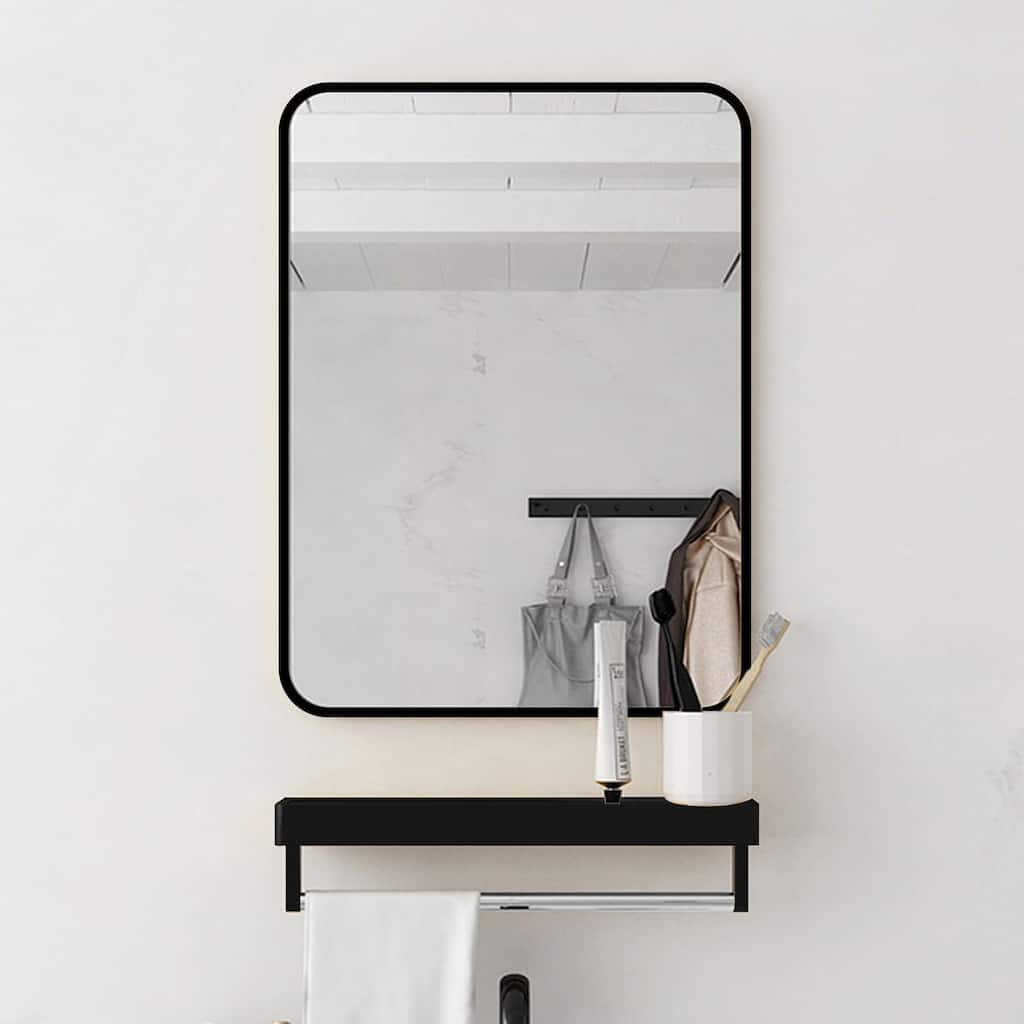 20 in./ 24 in. Rectangular Framed Wall Mounted Bathroom Mirror