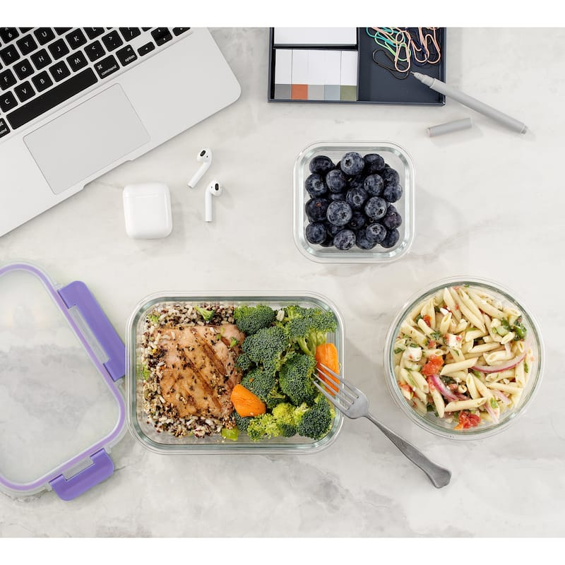 JoyFul 24 Piece Glass Food Storage Containers Set with Airtight Lids